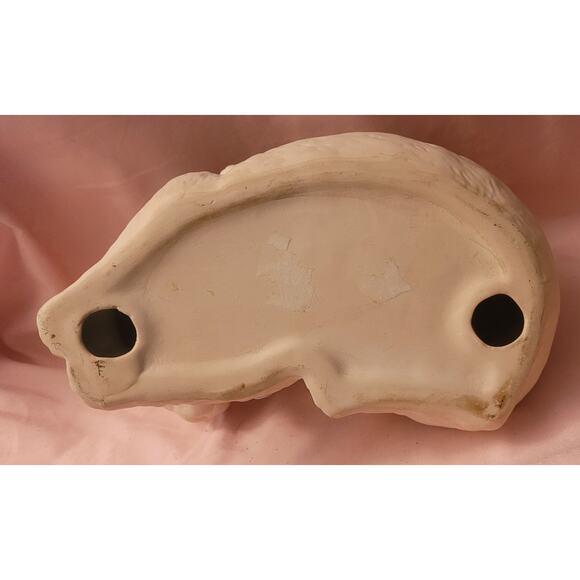 Terracotta Ceramic Cat Figurine With Roses and Bow - Picture 4 of 6